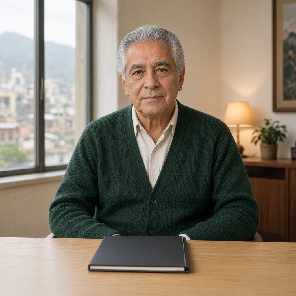 Pensionado en su oficina